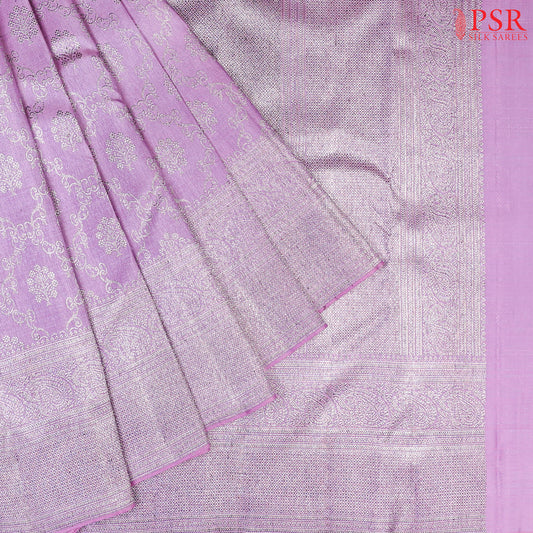 Lilac Lavender Kanchipuram Silk Saree