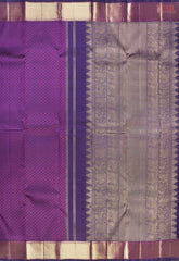 Dark Violet Kanchipuram Silk Saree