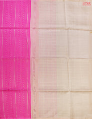 Pink Jute Soft Silk Saree