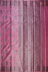 Wild Orchid Pink Banaras Tussar Silk Saree