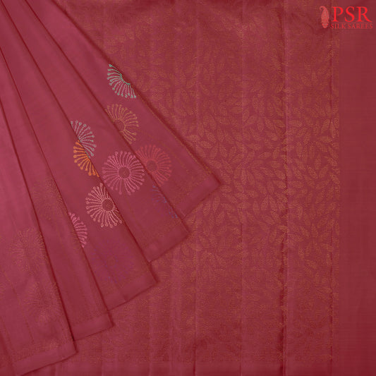 Dark Onion Pink Kanchipuram Silk Saree