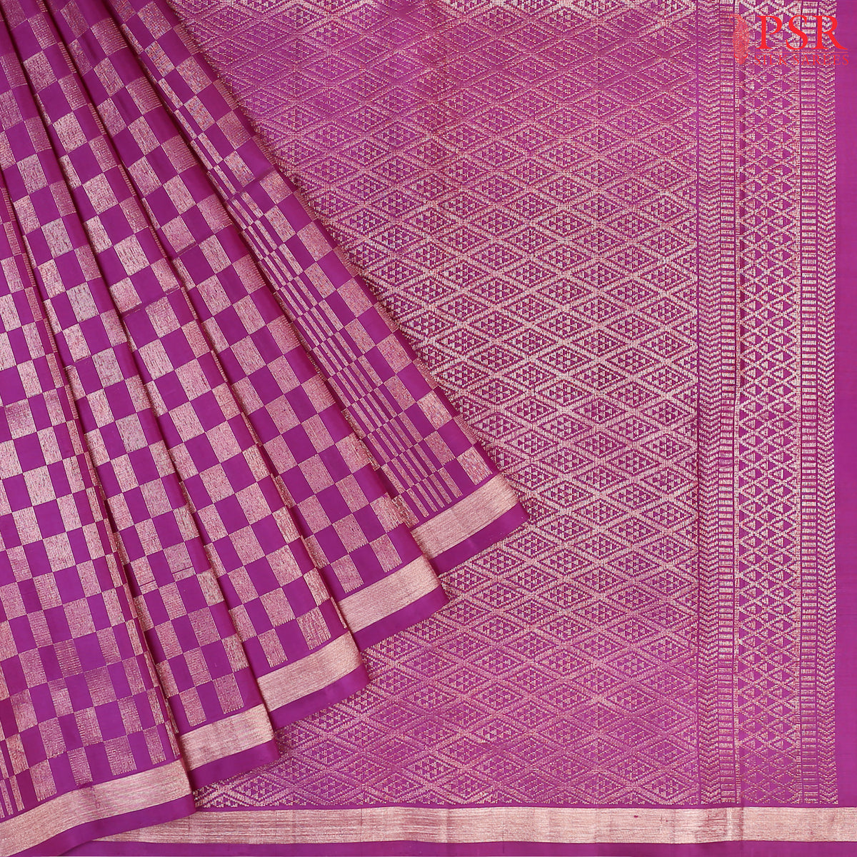 Byzantium Purple Soft Silk Saree