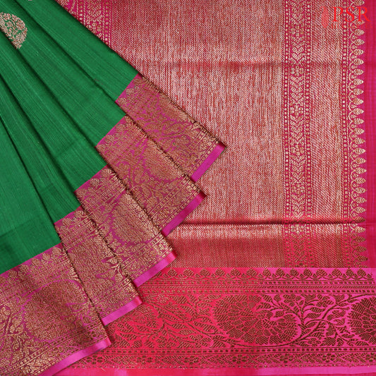 Emerald Green Banarasi Silk Saree