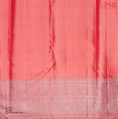 Candlelight Peach Kanchipuram Silk Saree