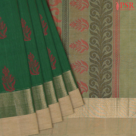 Emerald Green Kovai Cotton Saree