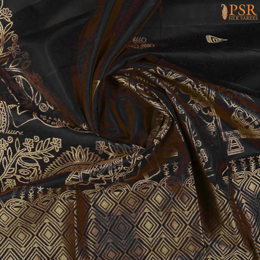 Black Soft Silk Saree