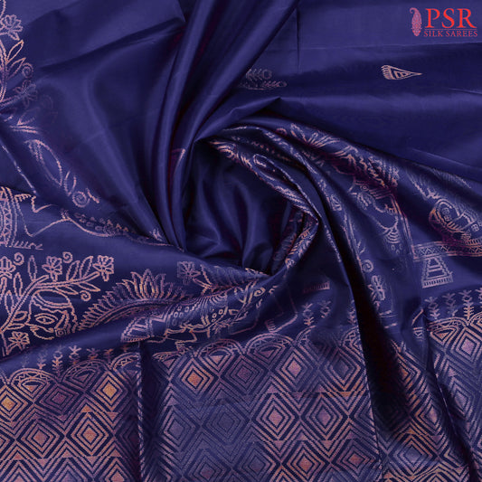 Navy Blue Soft Silk Saree