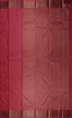 Dark Raspberry Red Kanchipuram Silk Saree