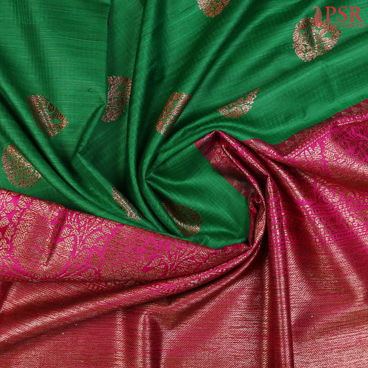 Emerald Green Banarasi Silk Saree