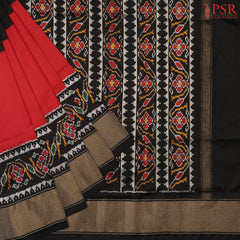 Tricolor Pochampally Ikat Silk Saree