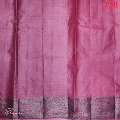 Wild Orchid Pink Banaras Tussar Silk Saree