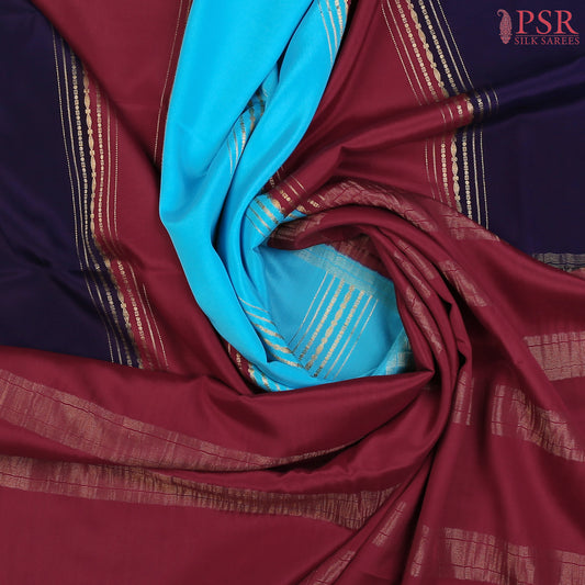 Capri Blue Mysore Silk Saree