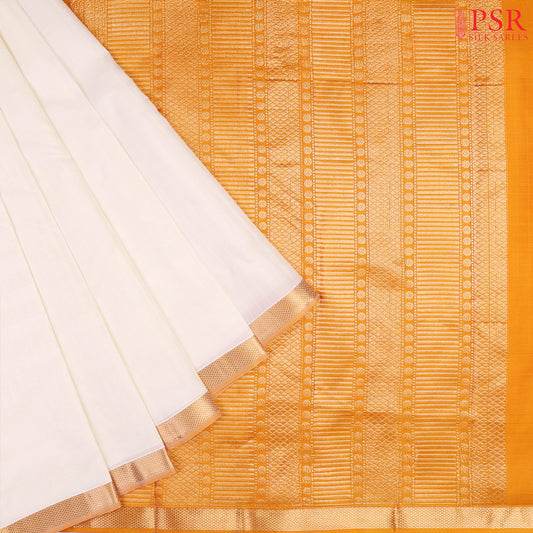 Off White Arani Silk Saree