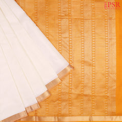 Off White Arani Silk Saree