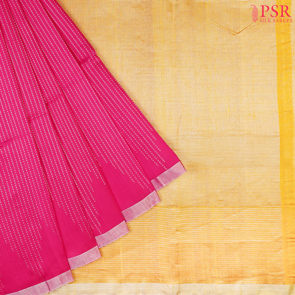 Fiery Pink Jute Soft Silk Saree