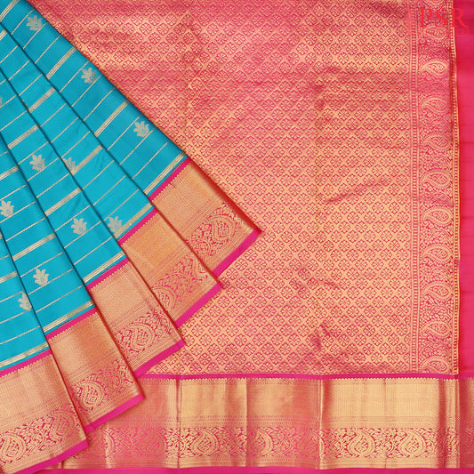 Chintamani Blue Fancy Kanchipuram Silk Saree