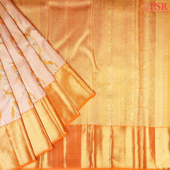 Tangerine Orange Bridal Kanjivaram Silk Saree