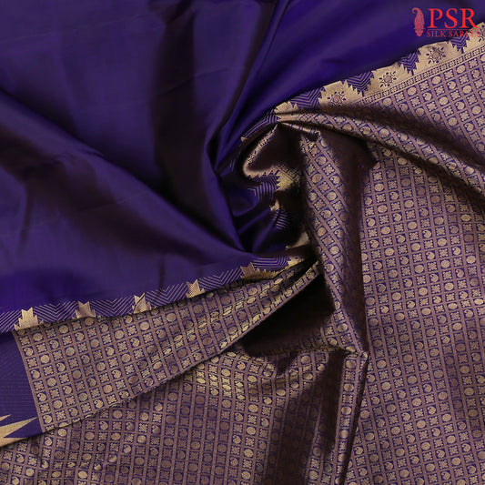 Indigo Blue Kanchipuram Silk Saree