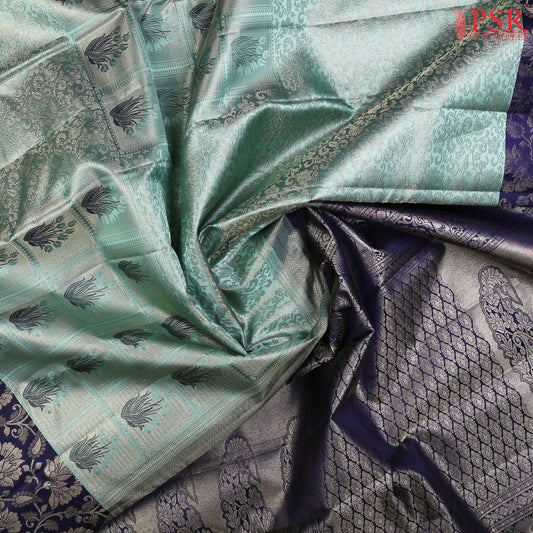 Mint Green Kanchipuram Silk Saree