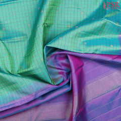 Aquamarine Green Kanchipuram Silk Saree