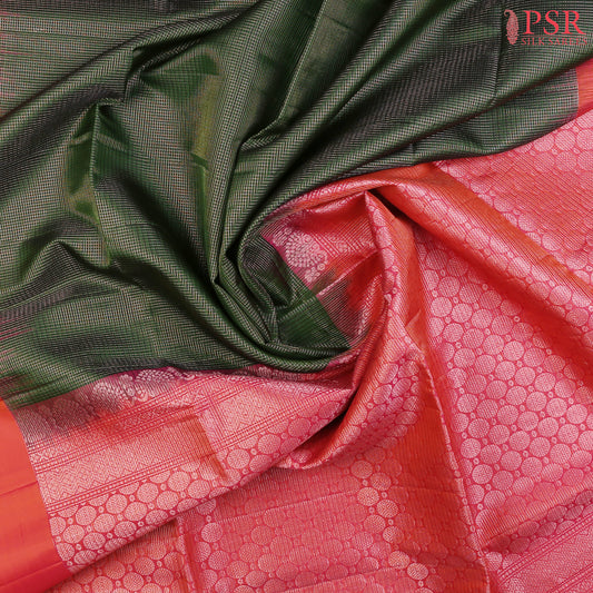 Dark Green Soft Silk Saree