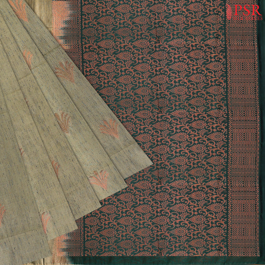 Olive Moss Soft Art Silk Saree