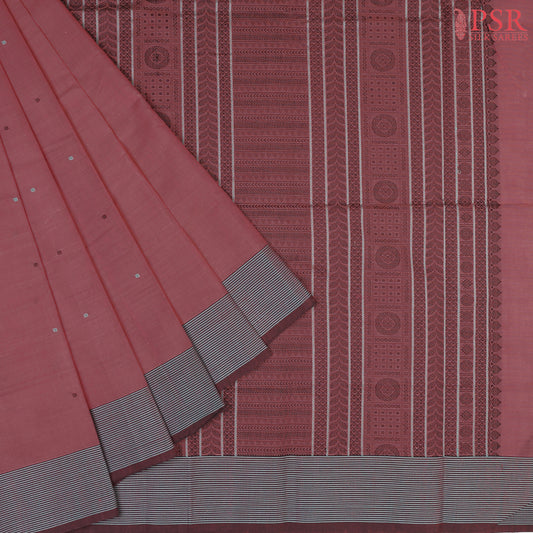 Dark Puce Pink Kalakshetra Kovai Cotton