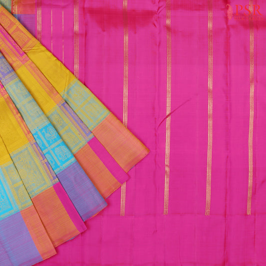 Multicolor Kanchipuram Silk Saree