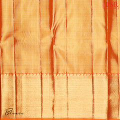 Tangerine Orange Bridal Kanjivaram Silk Saree