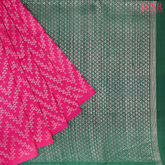 Fiery Pink Jute Soft Silk Saree