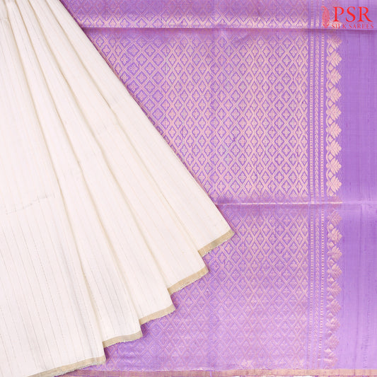 Floral White Jute Soft Silk Saree