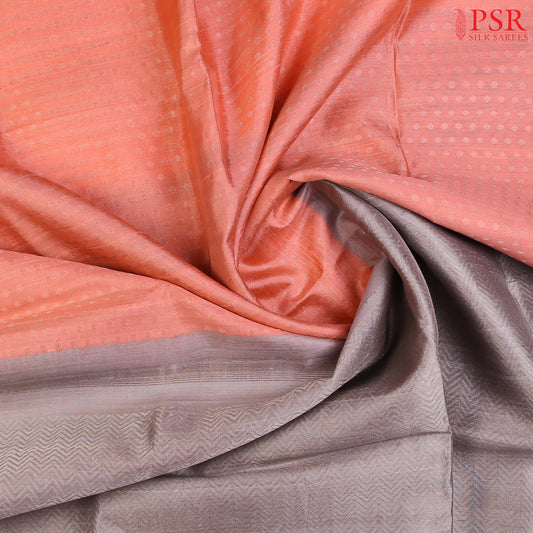 Georgia Peach Soft Jute Silk Saree