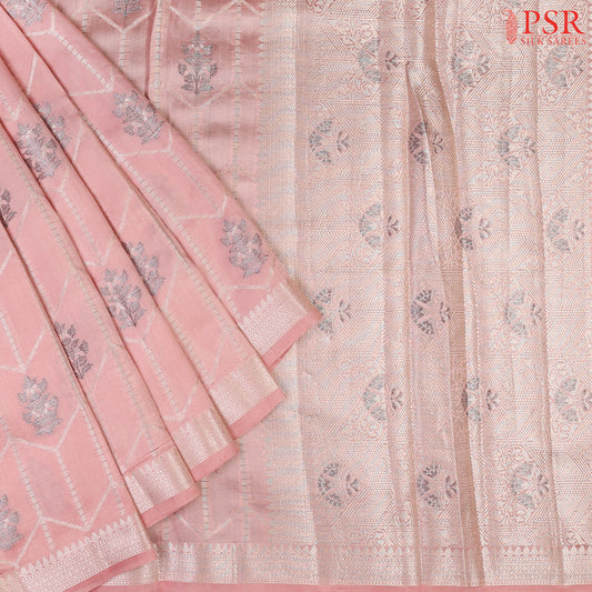 Light Pink Chiniya Silk Saree