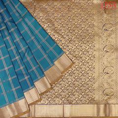 Dark Turquoise Arani Silk Saree