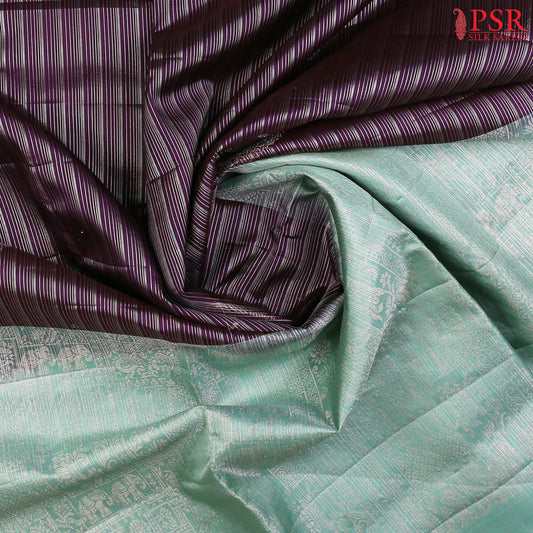 Aubergine Purple Soft Silk Saree