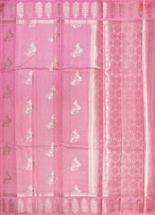 Pink Chiniya Silk Saree