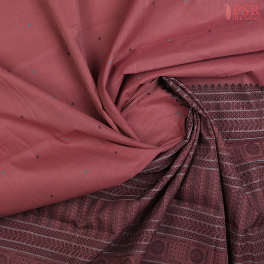 Dark Puce Pink Kalakshetra Kovai Cotton