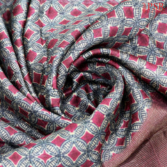 Burgundy Kadhi Tussar Silk Saree