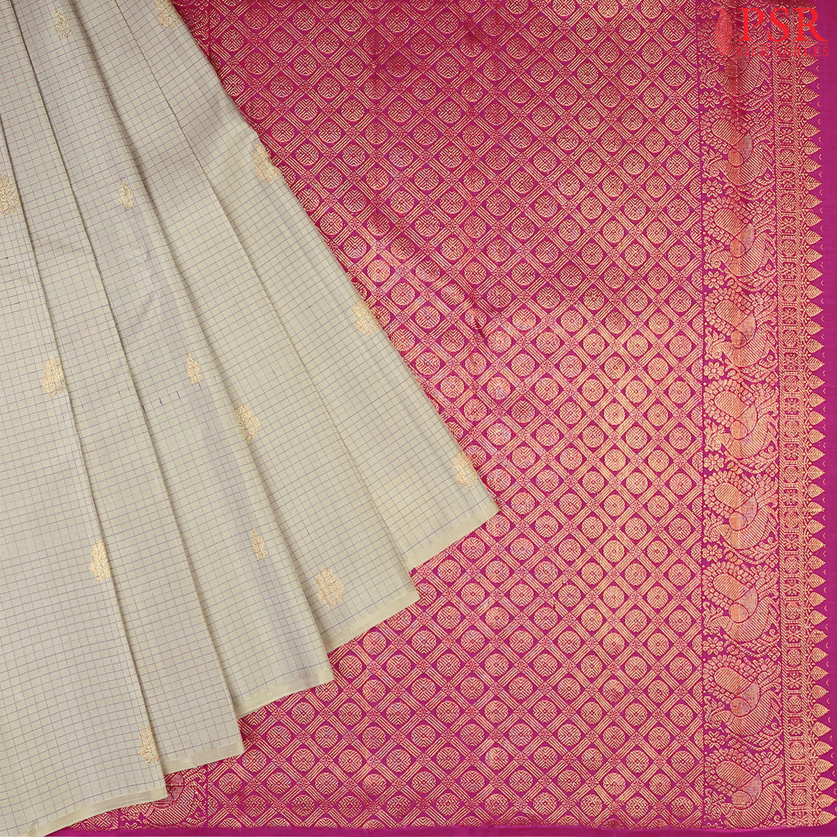 Horizon Grey Kanchipuram Silk Saree