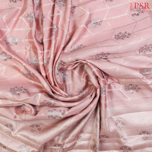 Light Pink Chiniya Silk Saree