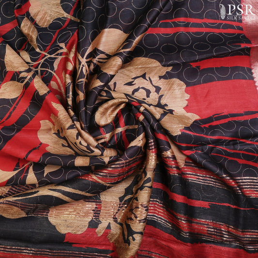 Black Munga Silk Saree