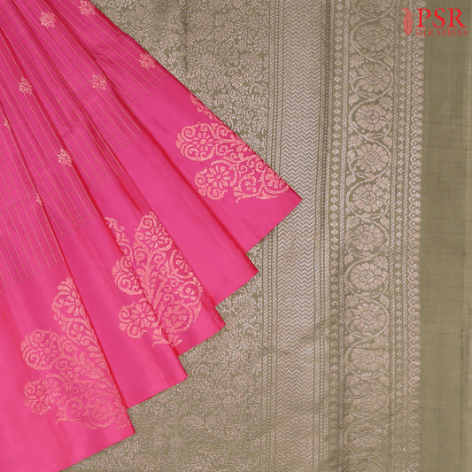 Barbie Pink Soft Silk Saree