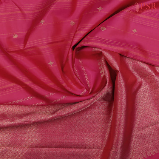 Cerise Magenta Kanchipuram Silk Saree