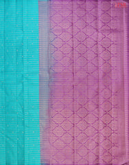 Turquoise Blue Fancy Kanchipuram Silk Saree