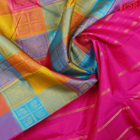 Multicolor Kanchipuram Silk Saree