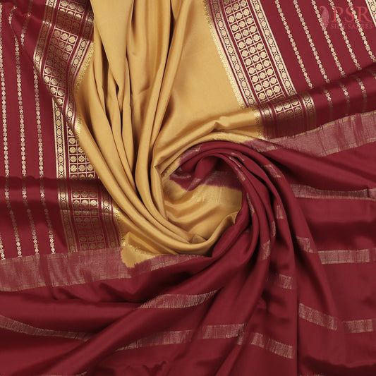 Ginger Tan Mysore Silk Saree