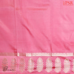 Pink Chiniya Silk Saree