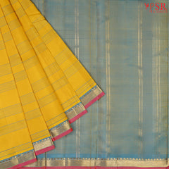 Amber Yellow Arani Silk Saree