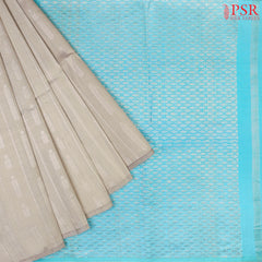 Grey Jute Soft Silk Saree