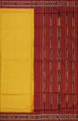 Yellow Pochampally Ikat Silk Saree